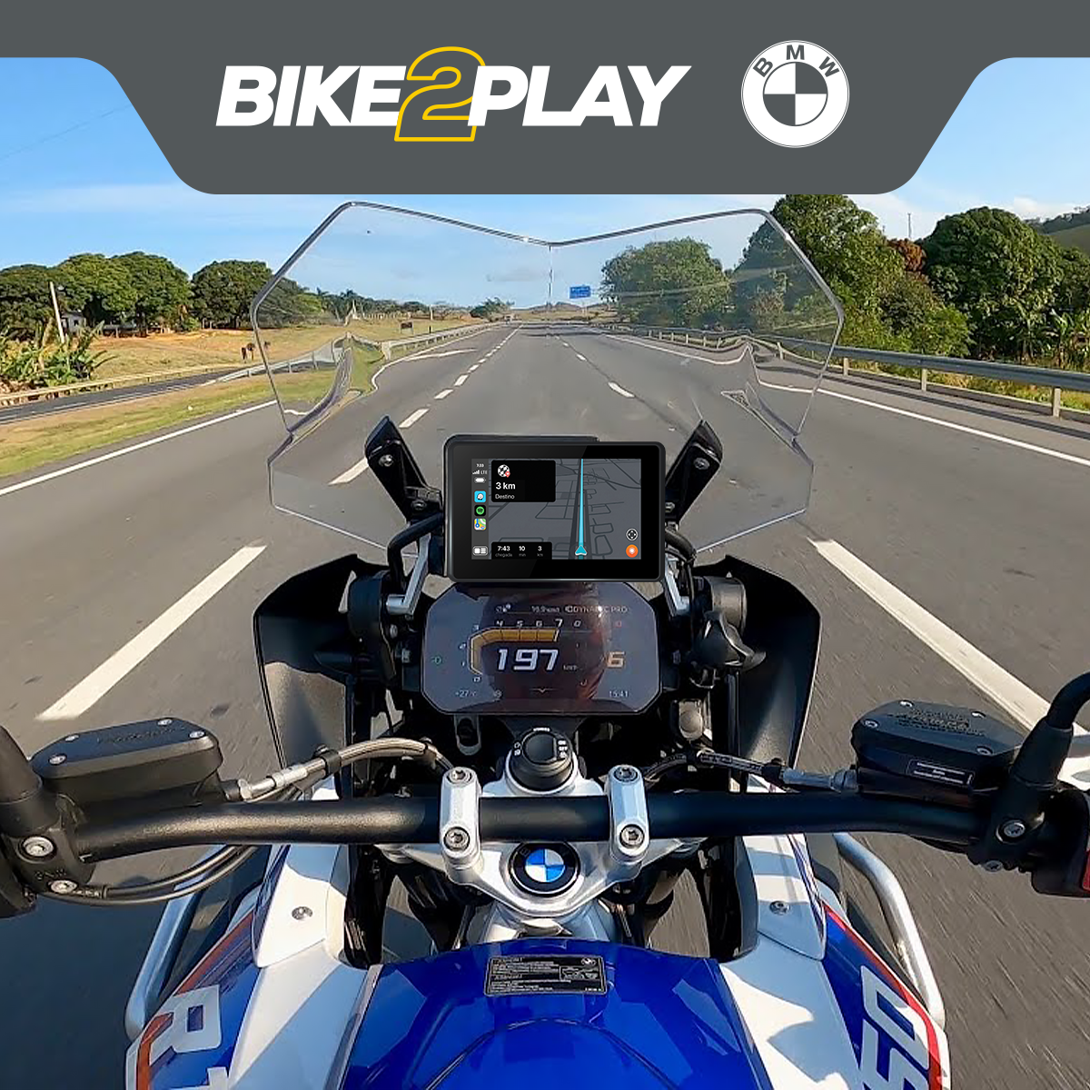 Multimídia de 6.2" Para Motos BMW - BIKE2PLAY