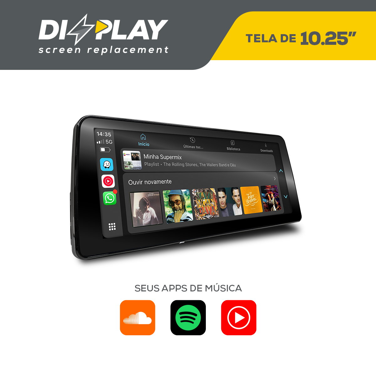 DIZZPLAY Multimídia 10.25" - BMW X5-X6 - EVO