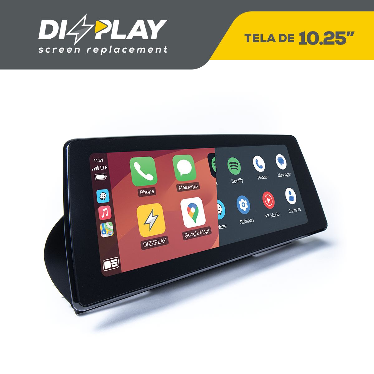 DIZZPLAY Multimídia 10.25" - BMW Série 3 - CIC