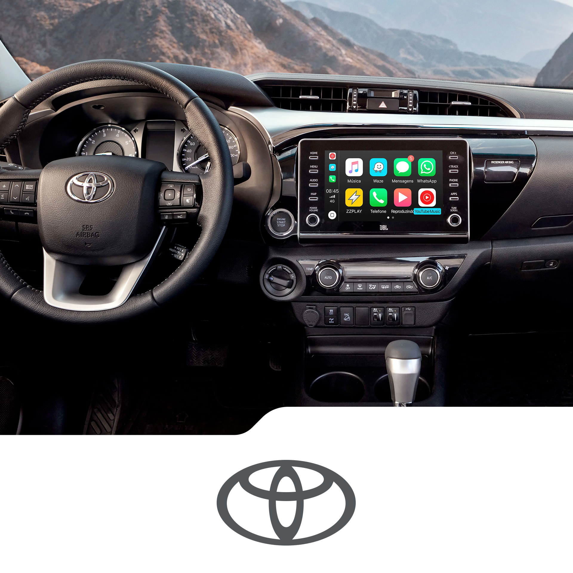 Interface CarPlay Toyota (ITZ-TL20) – ZZ2 Brasil