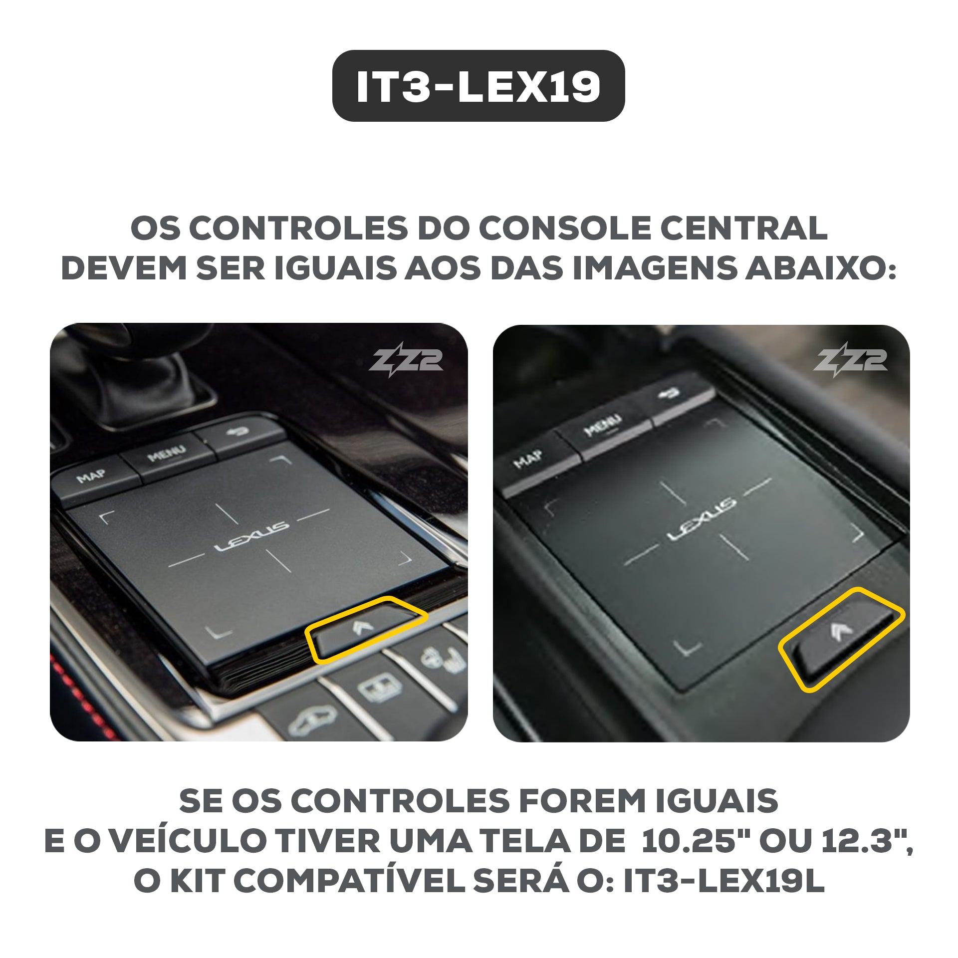 Interface CarPlay Lexus - Touchpad G (IT3-LEX19)
