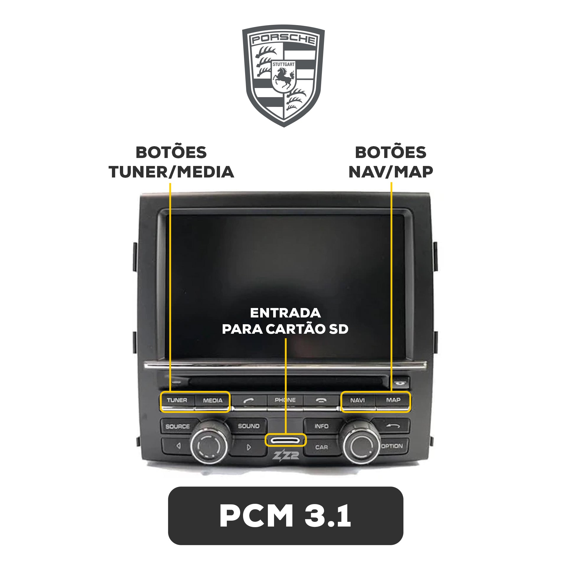 Interface CarPlay Porsche (IT3-PCM3.1)