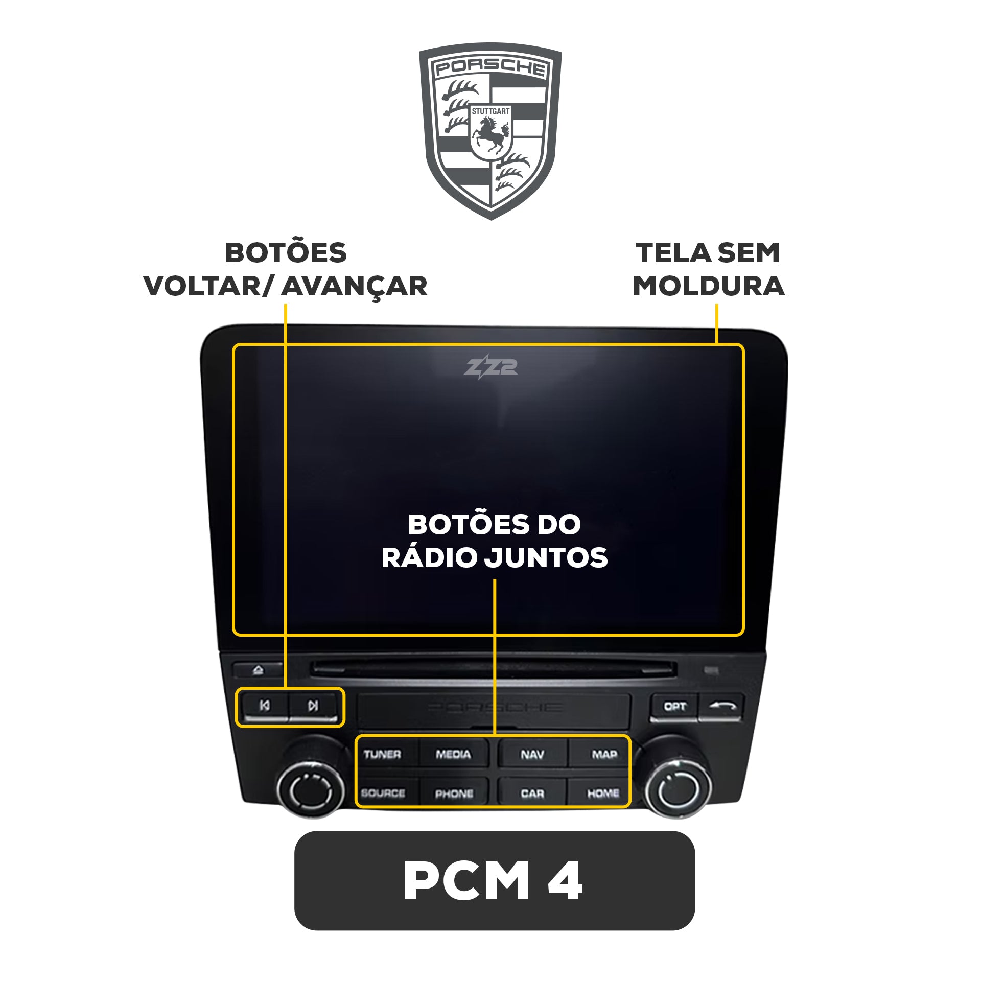 Interface CarPlay Porsche (ITZ-PCM4.0)