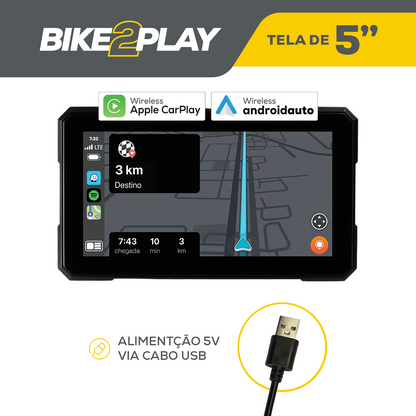 Multimídia de 5" Para Motos - BIKE2PLAY