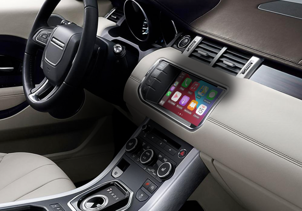 Interface Carplay / Android Auto wireless compatível com Land Rover e Jaguar com rádio Bosch.