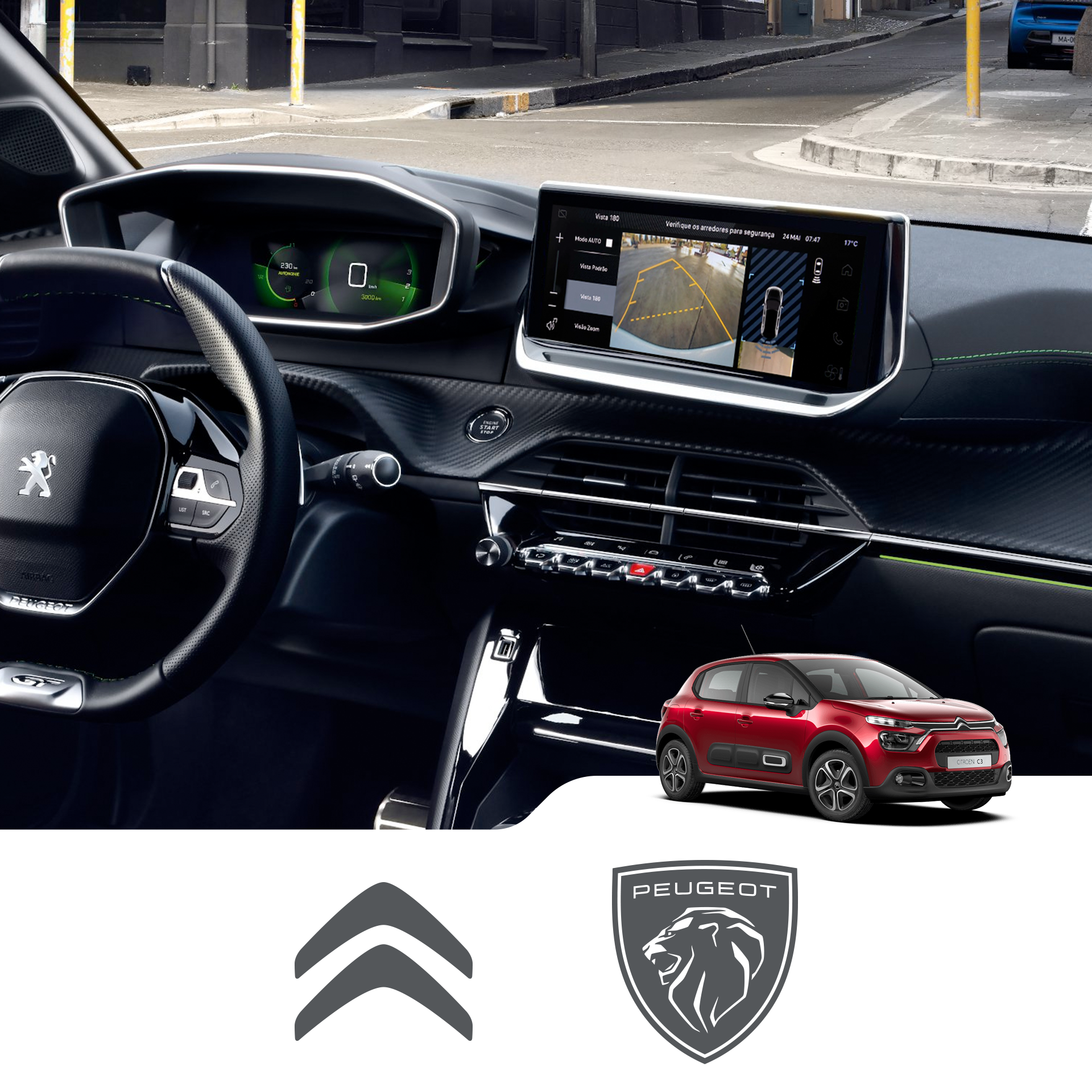 Ativador Câmera de Ré Peugeot/Citroën (ZZO-PSA)