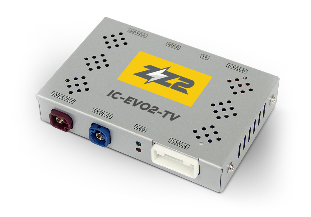 Interface de câmera de ré e frontal para&nbsp;BMW Séries 1, 2, 3, 4, 5, 7 e X1, X3, X4, X5 e X6 equipada com EVO2.